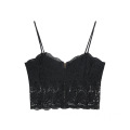 Knitted Solid Zippered Vest Tank Crop Top